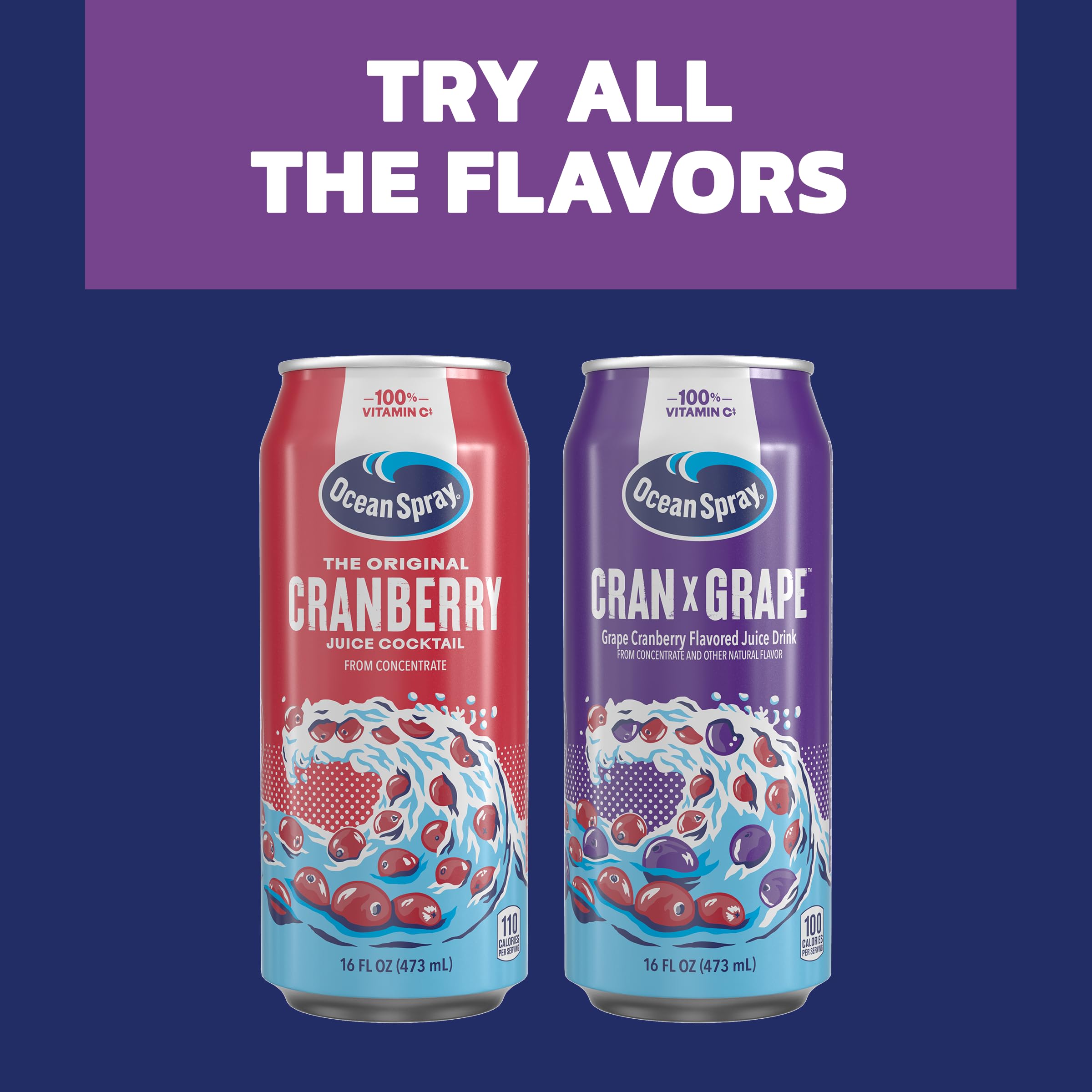 Ocean Spray® Cran-Grape™ Cranberry Grape Juice Drink, 16oz can (12 Pack) - Image 6