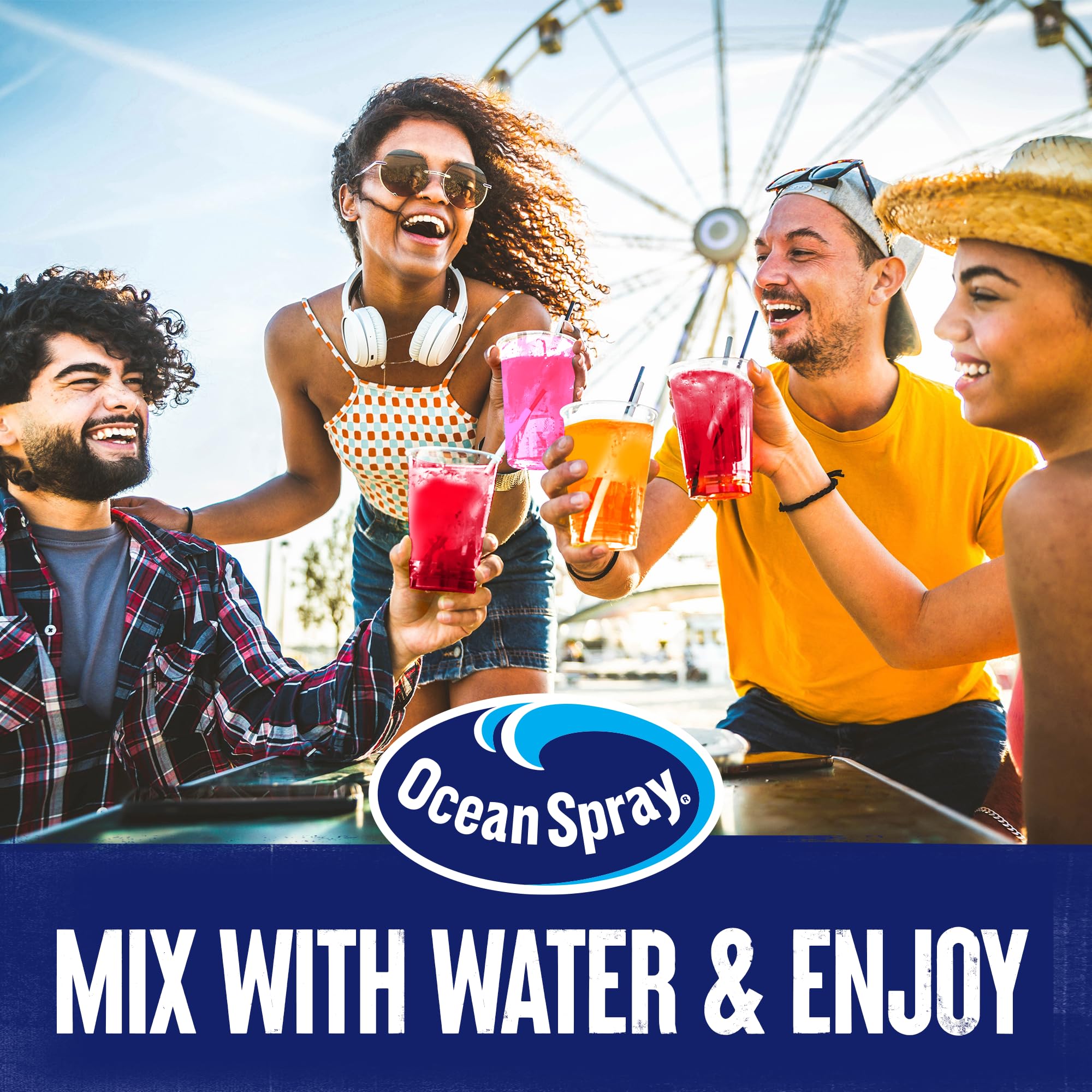 Ocean Spray® Variety Pack Zero Sugar Powder Drink Mix Packets with Real Cranberry Juice Powder, 100% Vitamin C, No Synthetic Dyes, Juicy Mixes (40ct) - Image 5