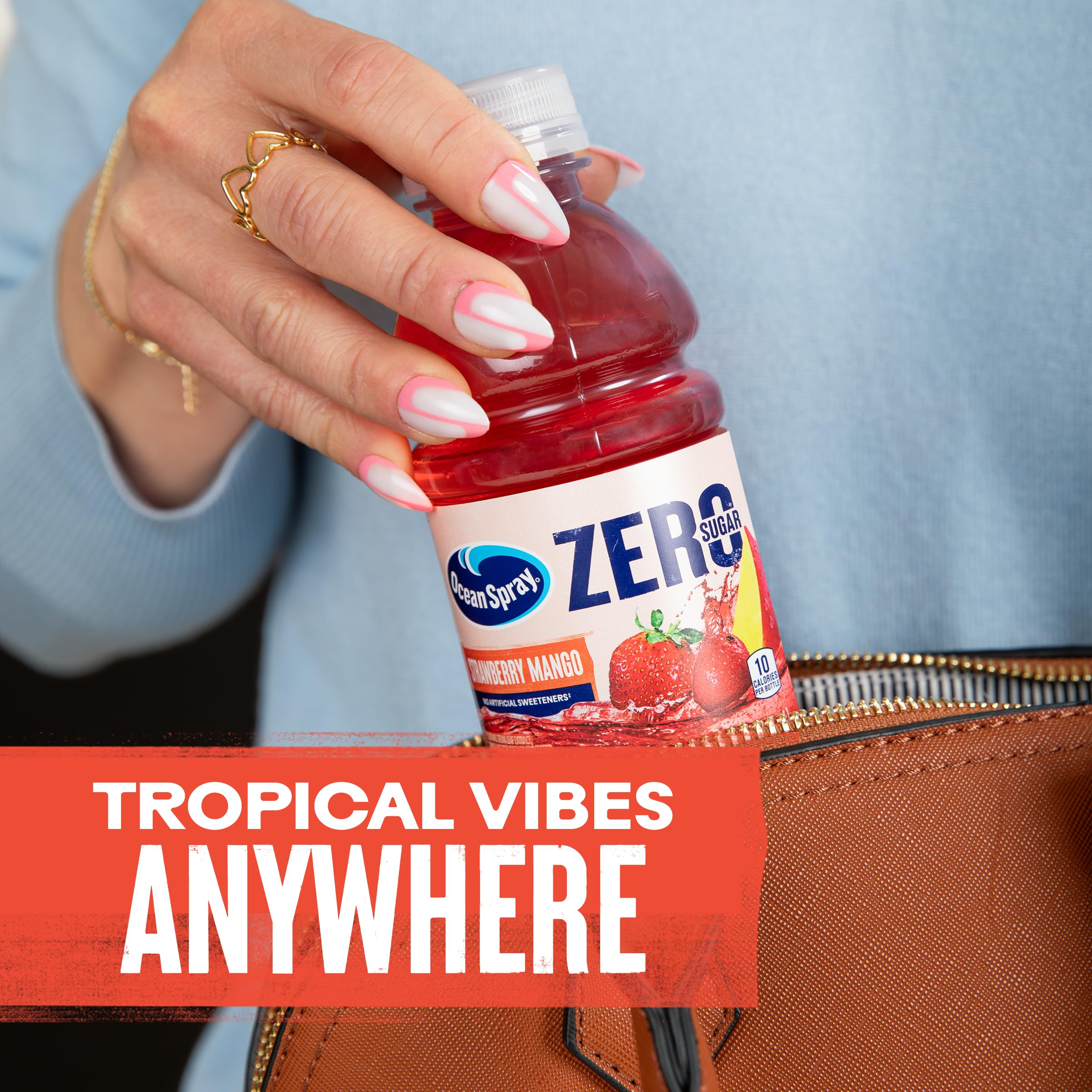 Ocean Spray® ZERO Sugar Strawberry Mango Juice Drink, Strawberry Mango Juice Drink Sweetened with Stevia, 10 Fl Oz Bottle, 6 Count (Pack of 4) - Image 4